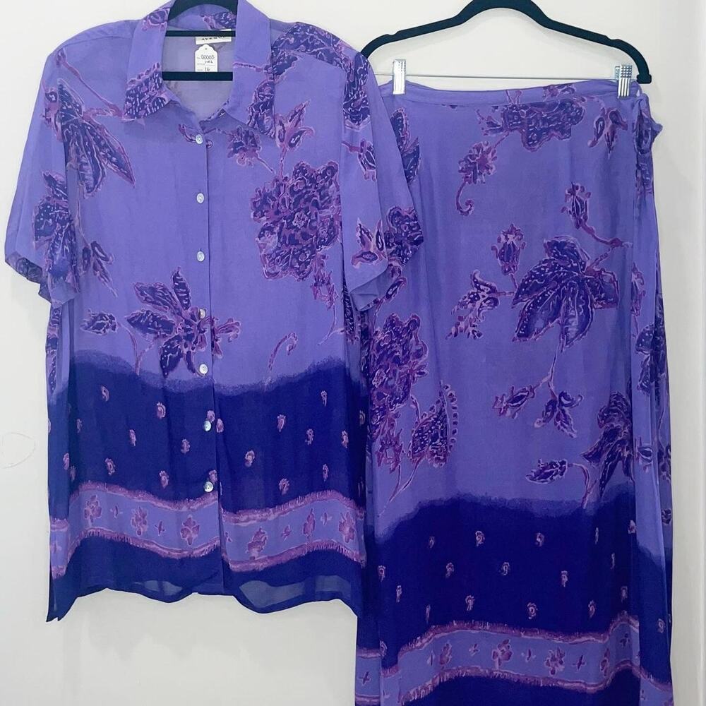 Vintage Avenue purple wrap skirt